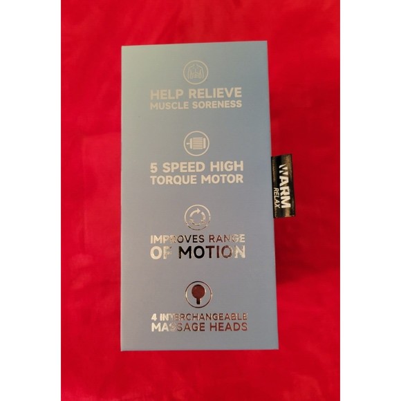 Warm Relax Recovery Massage Gun - Max Grip 4 Heads 5 Speed New in Box - Picture 3 of 6